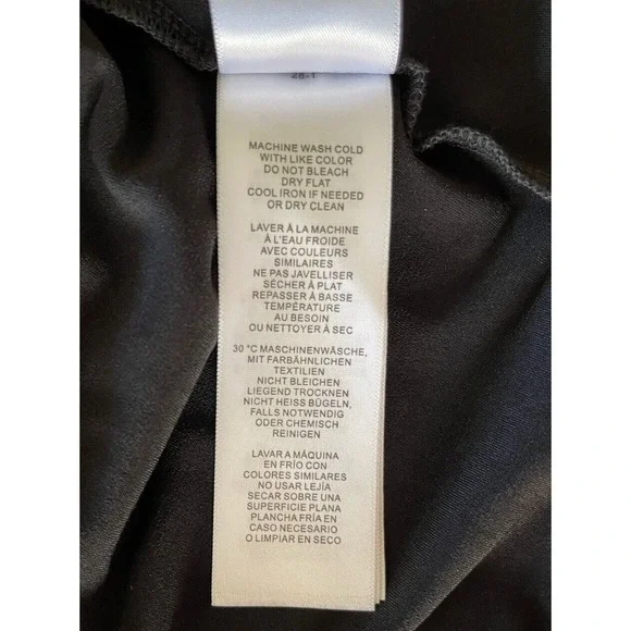 ADRIANNA PAPELL Chiffon Black Flowy‎ Draped Shift Dress Size M NWT $99 - Picture 7 of 7